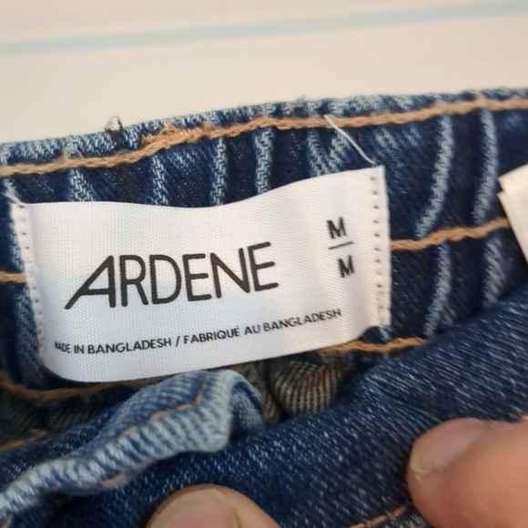 NWOT Ardene Denim Skirt Women's Medium Blue Cotton Front Slit Long - Picture 7 of 8